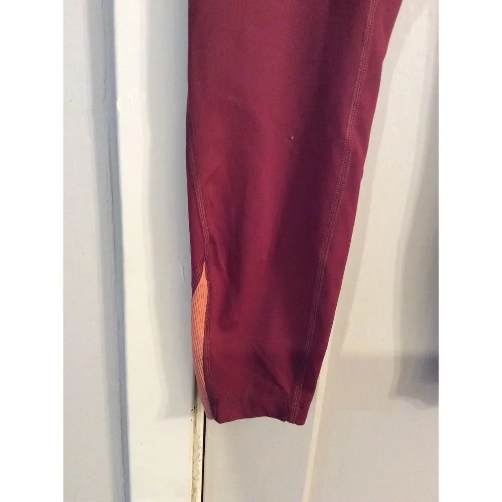 Peloton Leggings Medium M Womens Burgandy Activewear